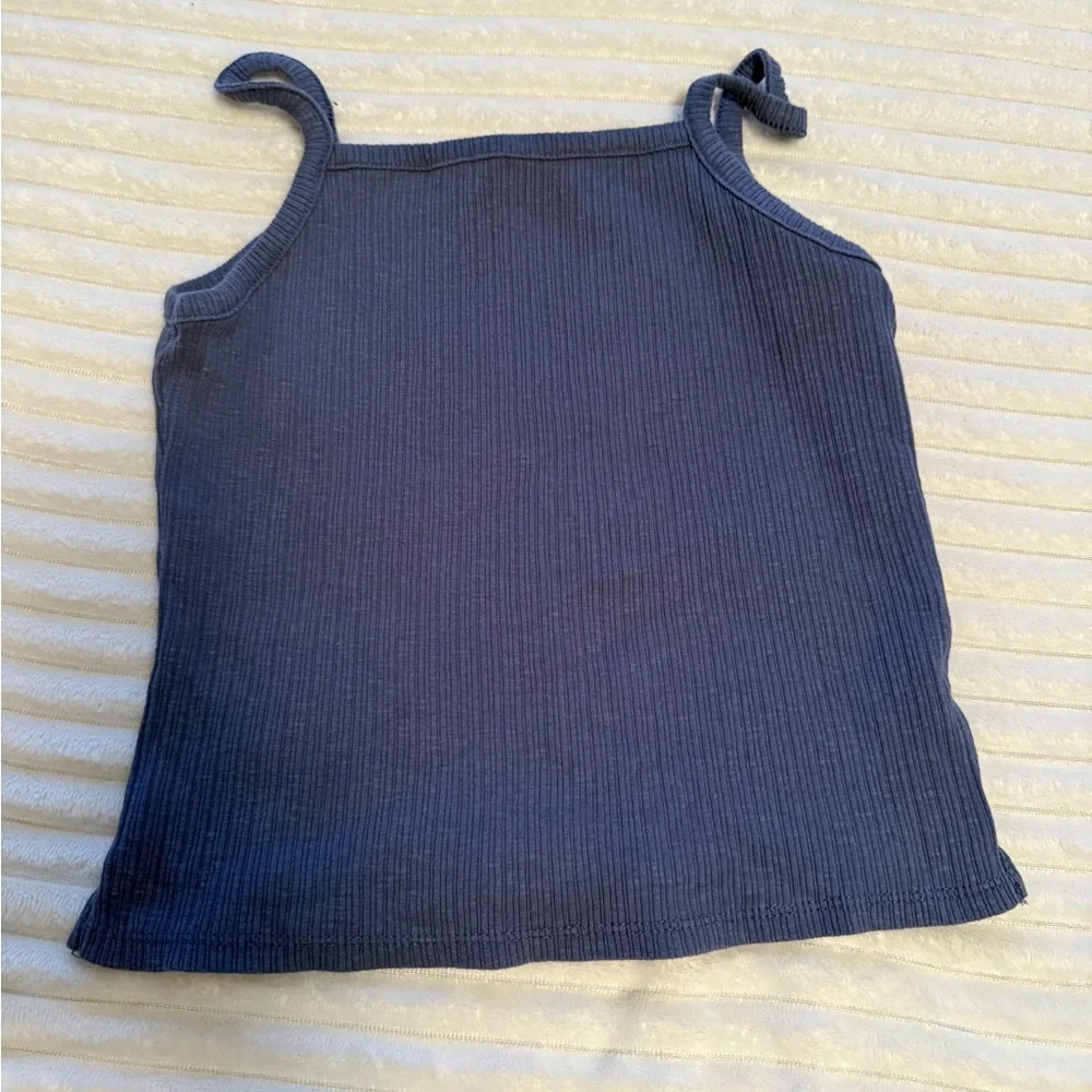 Blue Girl’s Ribbed Tank Top